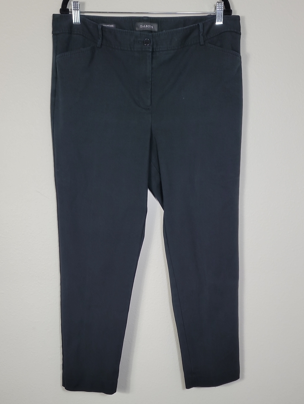 Talbots Hampshire Ankle Pants Size 16 Black High Rise Career Classic Career